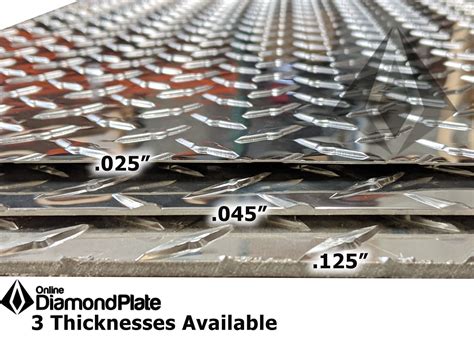 diamond plate thickness chart